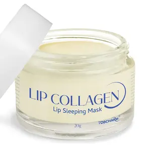 Lip Sleeping Mask (20g), Collagen Lip Mask Overnight, Lip Plumper with Hyaluronic Acid, Peptide Complex Lip Balm for Lip Wrinkle Repair and Plumping, Natural Hydration for Smooth Lips