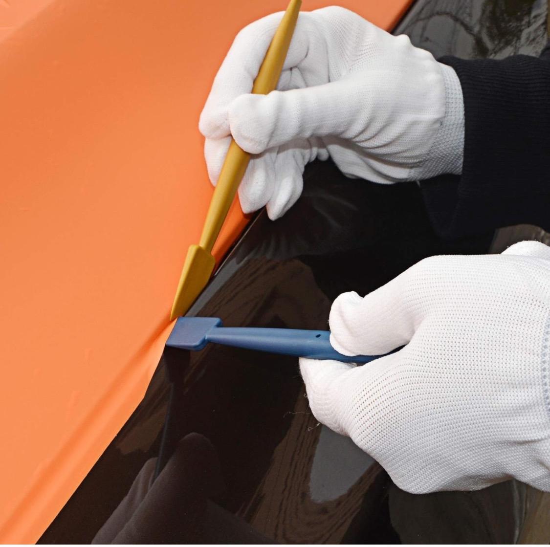 Car Auto SUV Jerp Van Vinyl Wrap Tool Kit 7 in 1 Flexible Magnetic Micro Stick Squeegee Curves Slot Tint Tool Kit with 14 Working Angles Fit for Installing All Contour Vehicle Wraps & Auto Stickers Decals
