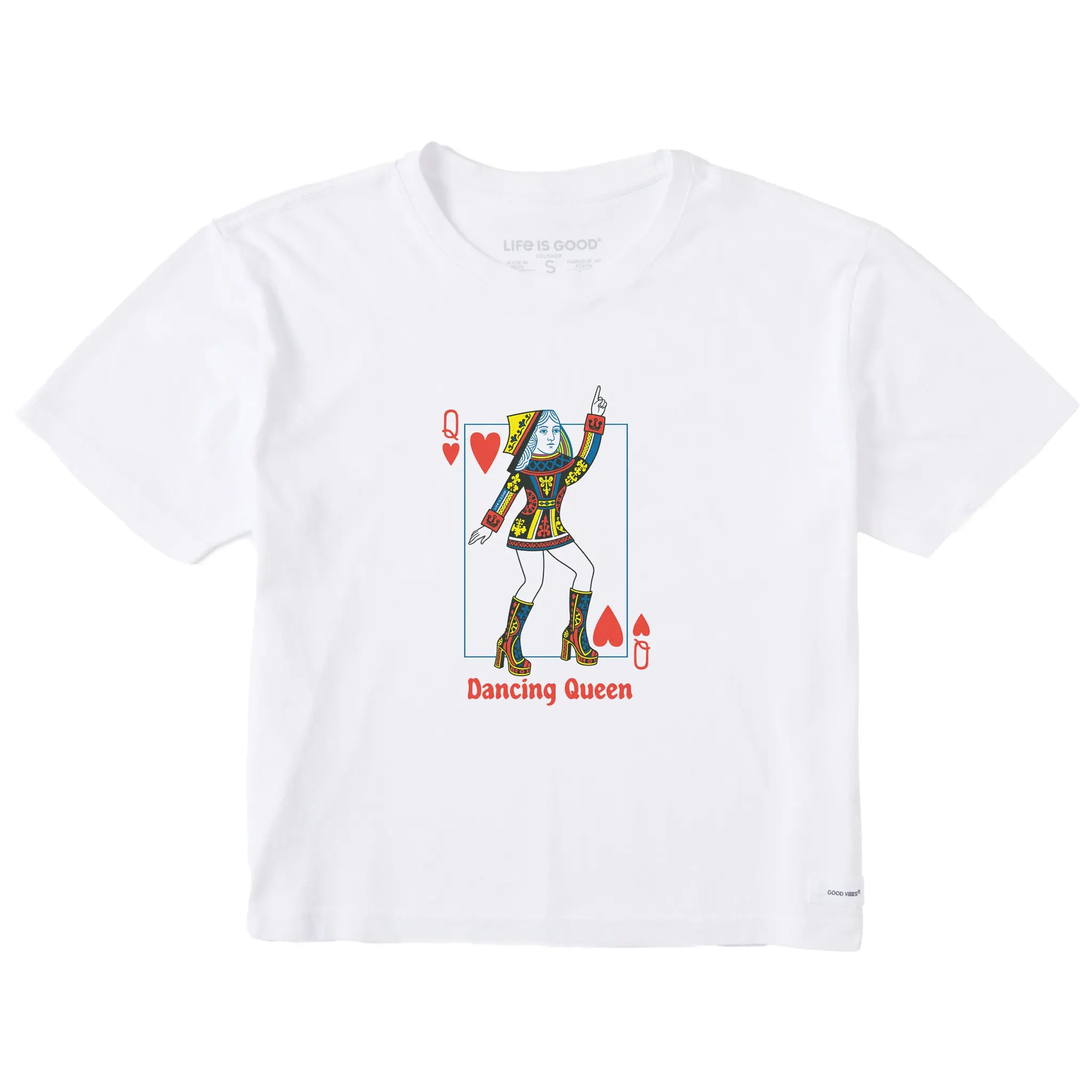 Women's Dancing Queen Short Sleeve Crusher Boxy Tee