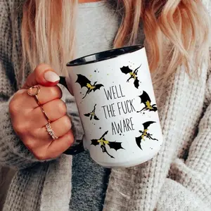 [Sale Up To 50%] Well The Fuck Aware, Xaden Riorson Quote, Fourth Wing Mug, Onyx Storm Mug, Fourth Wing Merch, Basgiath War College Bookish Gift for Readers, 11oz ceramic accent mug