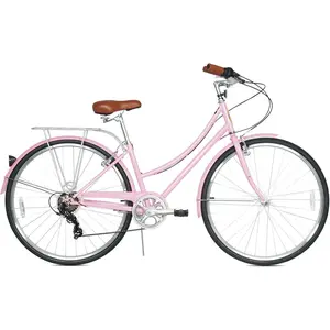 MICARGI 7-Speed Urban City Bike 26-Inch Bicycle for Adults Hi-Ten Steel Frame Cruiser Beach Bike for Men and Women Multicolor cruiser bike bicycle