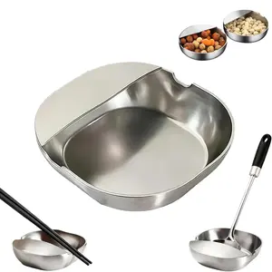 3 PCS Stainless Steel Spoon Rest, Ladle Holder, Stable Multipurpose Utensil Rest Spoon Holder for Top Restaurant