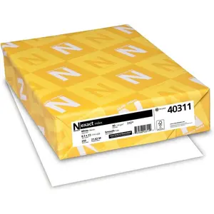 40311 Exact Index Card Stock, 90lb, 94 Bright, 8 1/2 x 11, White, 250 Sheets, Pack of 1