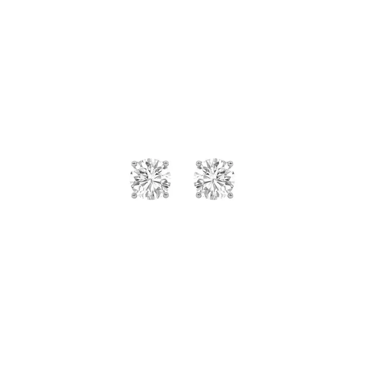 0.5Cttw Round Shaped Lab Grown Diamond (F/VS) Stud Earrings in 14K Gold
