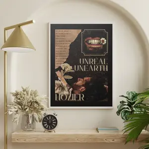 Hozier Unreal Unearth Satin Poster - Vintage Indie Rock Wall Art