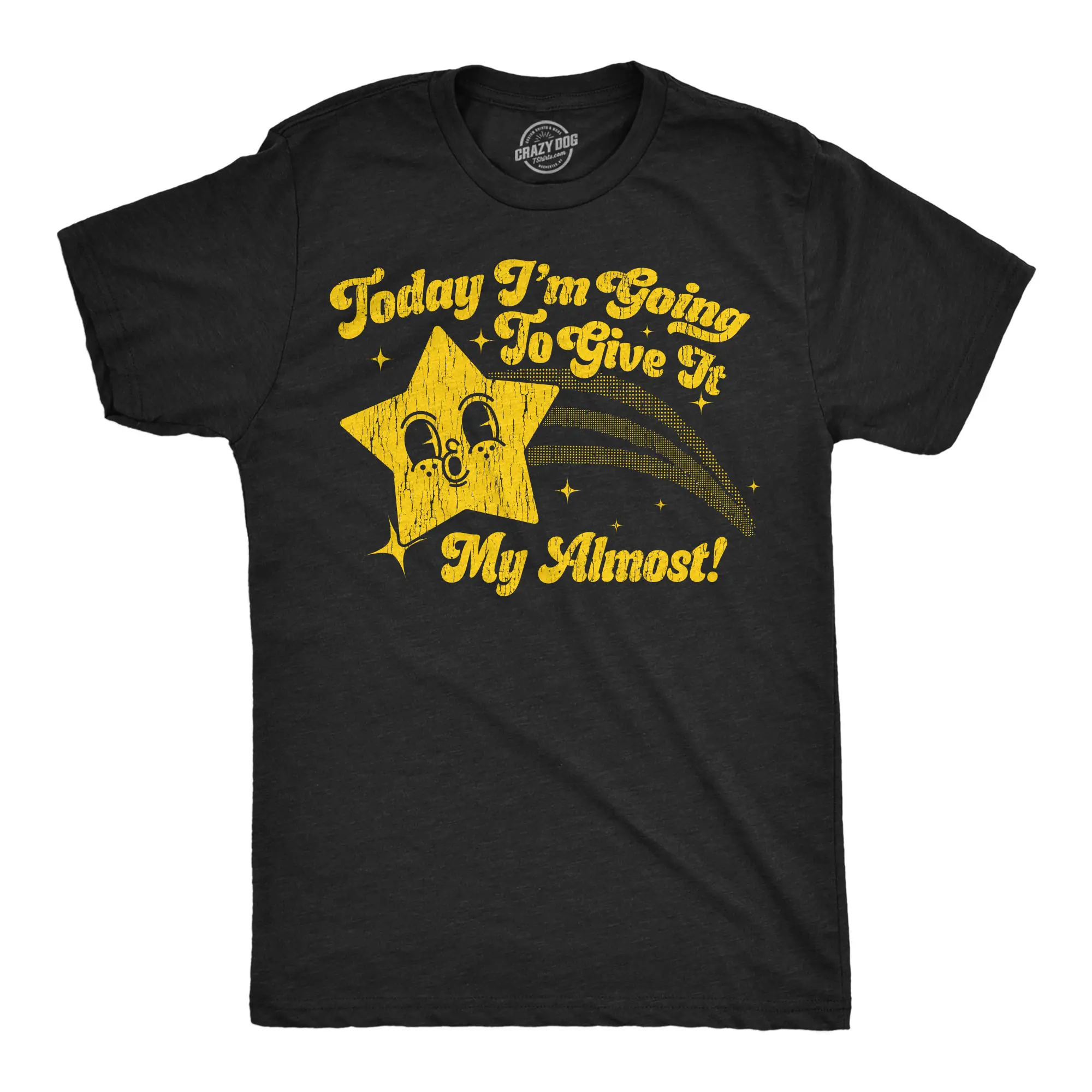Mens Funny T Shirts Today Im Going to Give It My Almost Sarcastic Graphic Novelty Tee for Men Mens Funny T Shirts Cool Vintage Fashion T-Shirt Gift Classic Menswear Funny Sarcastic Short Sleeve Novelty Tees for Black -