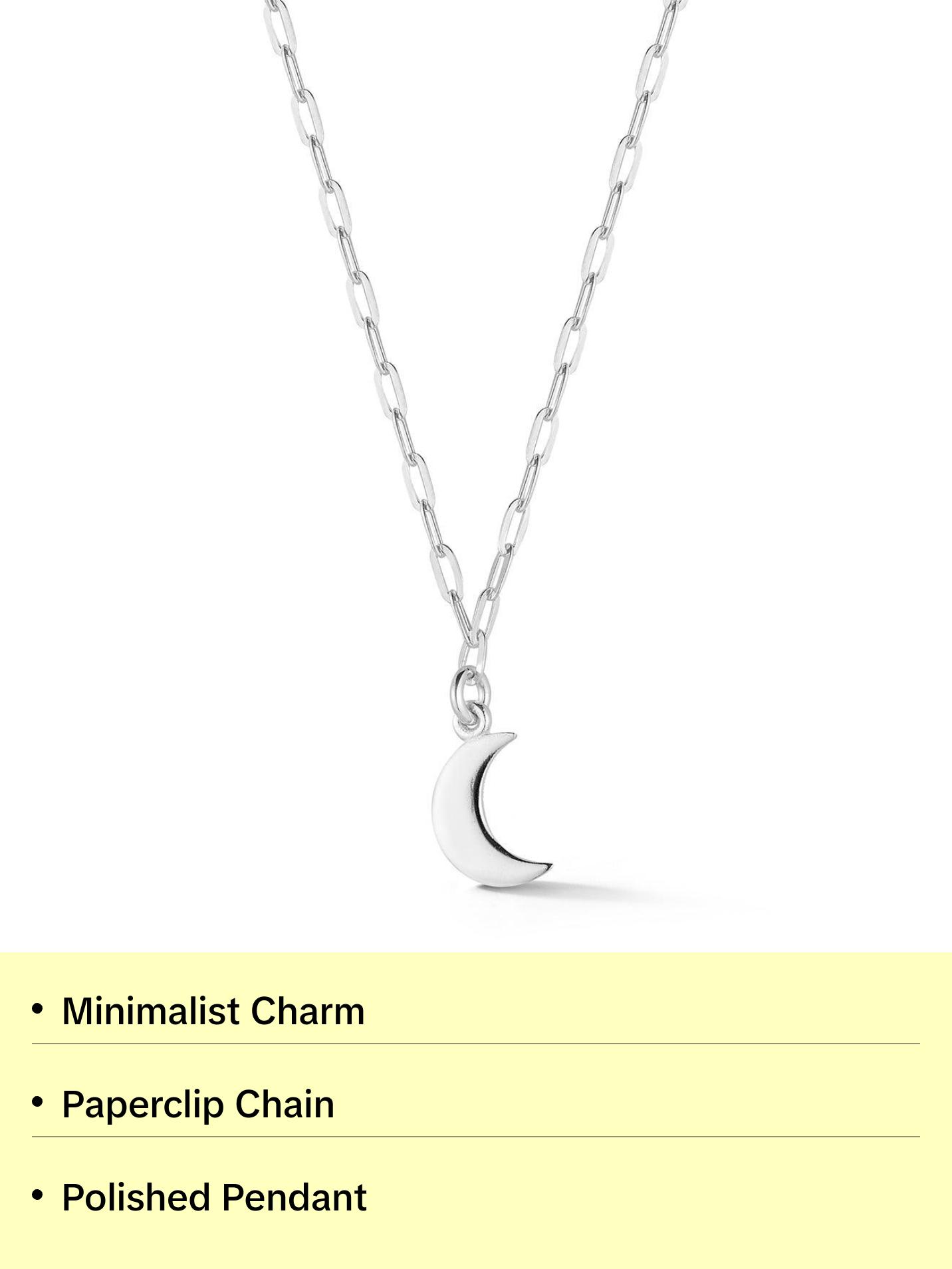 Tiny Crescent Moon Necklace
