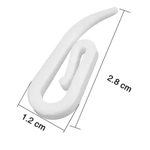100/200 pcs white type 6 hooks, 2.8CM curtain track hooks, curtain track fixing accessories.Used for hanging curtains, durable kitchen hooks, can be used to hang kitchen utensils, pots, pans, tableware, clothes, and bags