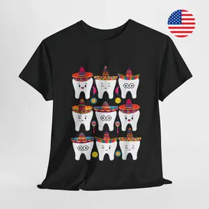 Cinco De Mayo Dental T-shirt Mexican Fiesta Tooth Dentist Hygienist T-Shirt Dental Students Men Women