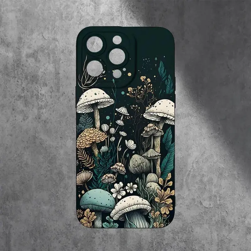 A Creative Personalized Colorful Mushroom Pattern Phone Case for Iphone 17/15/14/13/12/11/XS/XR/X/7/8 Plus/Pro/Max/Mini - Creative And Fashionable Design for Men And Women, a Great Gift for Friends, Family, Boyfriend, Girlfriend Protection Shockproof