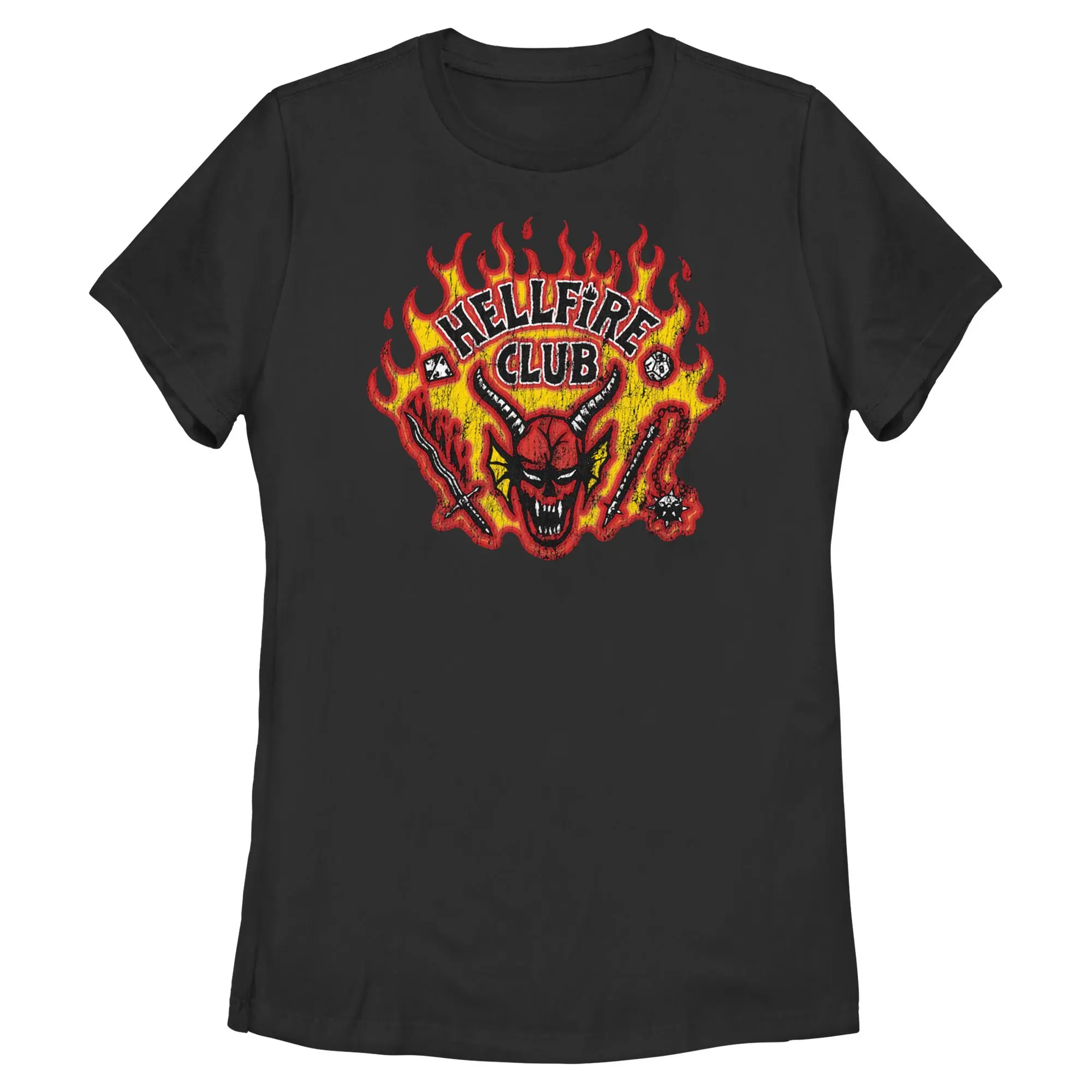 Womens Stranger Things Retro Hellfire Club Logo T Shirt