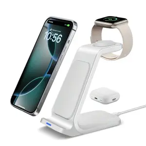 3 In 1 Wireless Charger Fast Charging Dock Multifunctional Charging Station Compatible With Iphone 16 15 14 13 12 11 Pro/Max/Plus Apple Watch SE 10 9 8 7 6 5 4 3 2 Airpods Pro 4/3