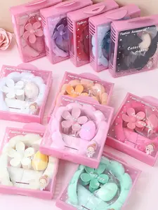 Women's Hair Accessories Set, 5-Piece Plush Headbands & Clips, Multi-Style Design for Daily Use, Autumn Winter Fashion Essentials Suitable for Washing,Spa,Make-up Daily Use.
