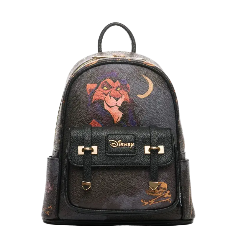 WondaPop Collectible 11" Vegan Faux Leather Mini Backpack - Double Zipper, Adjustable Straps, Satin Nylon Lining, Front Pocket, Secure Zipper Closure