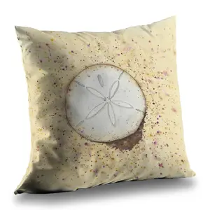 Begin Home Decor C1PT14140MQYIU 14 x 14 in. Sand-Dollar Hygge Beach Poly Twill Throw Pillow - Home Decor