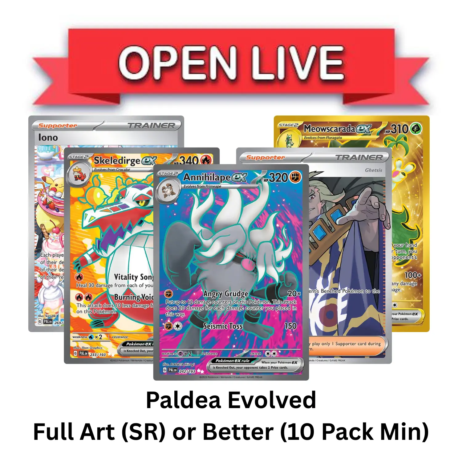 Full Art (SR) or Better (10 Pack Min)