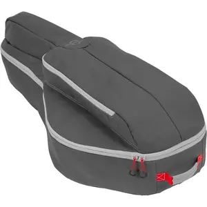 Titan Krait Padded Crossbow Case (37"x19.5") Fits Most Narrow Width Bows - Gray/Red Padded Case with Carry Handle Backpack Straps, 2 Oversized Pockets for Bolts Quivers Crossbow Accessories
