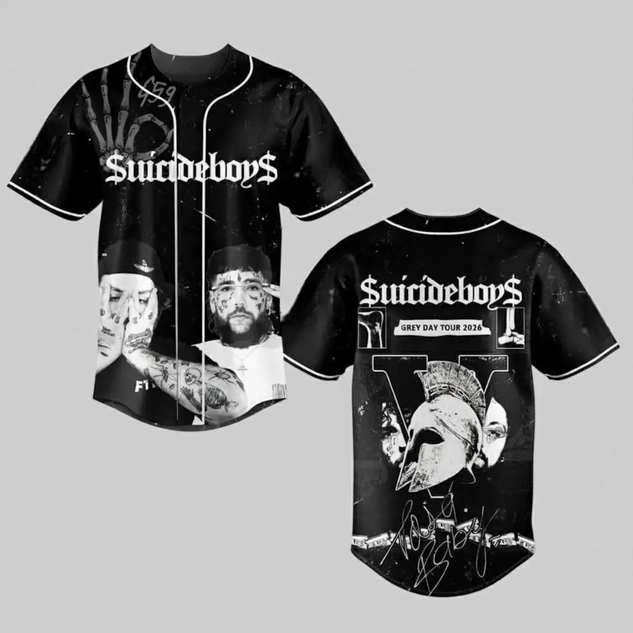 Full Print Suicideboizz Baseball Jersey, Personalized Merch Shirt, Greyday Shirt, City Morgue Tshirt, Music Tour 2026 Gift