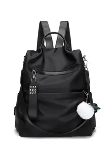 Women's Nylon Backpack, Lightweight Casual Multi-Functional Shoulder Bag, Anti-Theft Design, Ideal for Daily Commute & Travel, Includes Accessories