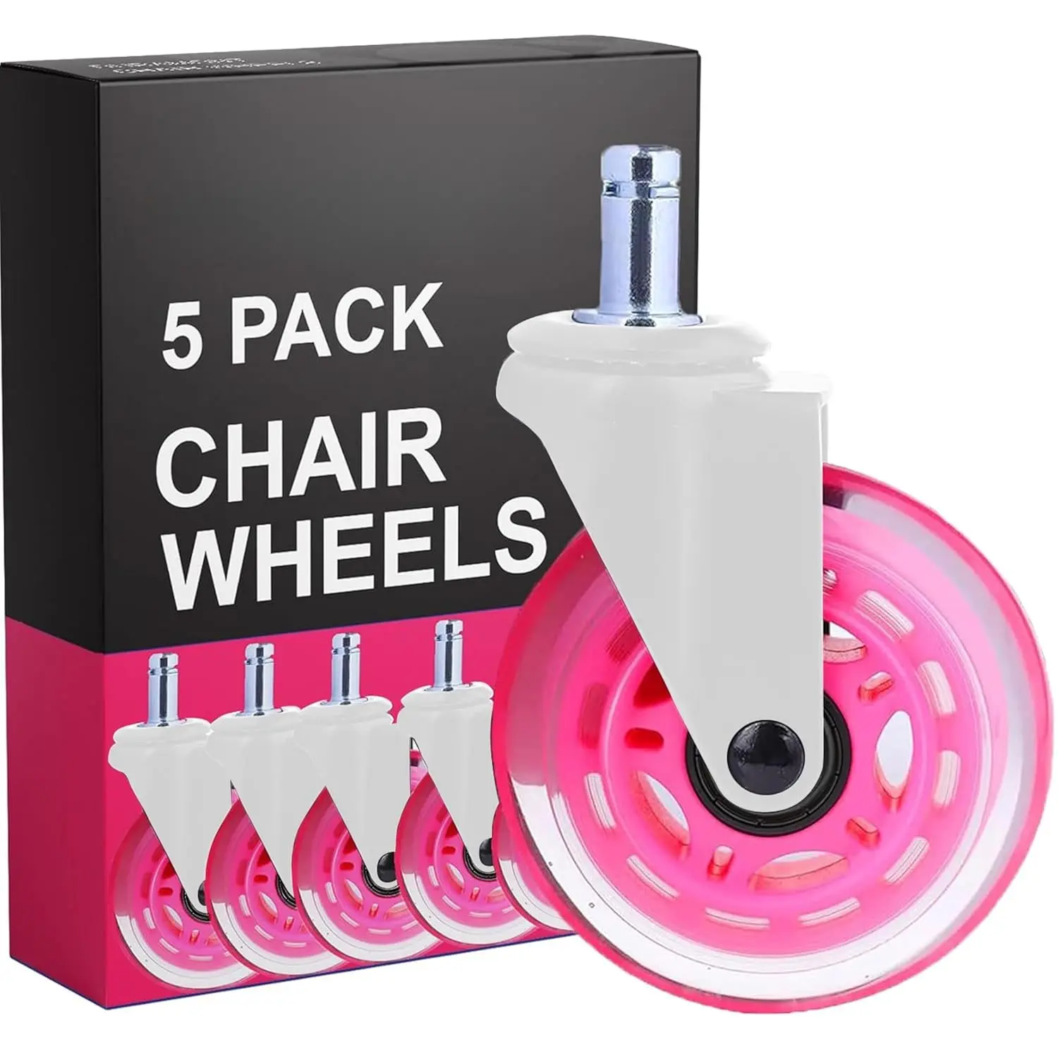 Office Chair Wheels Set Of 5 Rollerblade Style Casters Smooth office-chair-wheels-set-of-5-rollerblade-style-casters-smooth