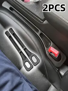 [2-Pack] Premium Car Seat Gap Filler & Organizer | Universal Fit Automotive Drop Stop | High-Density Console Storage Pocket