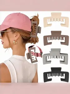 4pcs Large Hair Clips for Baseball Caps, Perfect for Thick Hairstyles, Summer Accessory, Beach Hair Claws, Gift Idea
