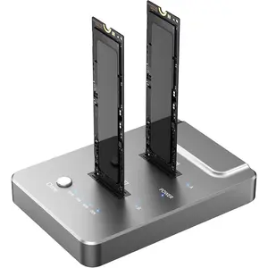 M.2 Duplicator Dual-Bay Offline Clone,USB C to NVME Docking Station M.2 Reader Tool-Free 20Gbps,USB3.2 Gen 2X2 to SSD cloner for M2 SSD M Key Hard Drives Enclosure