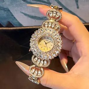 [Try for 7 Days. Love It or Get a Full Refund ]GEDI Luxury Shell-Shaped Women's Watch Full Diamond Dial Elegant Stainless Steel Quartz Movement 30M Water-Resistant Ideal for Daily Business & Party Occasions Gift for Girlfriend Wife