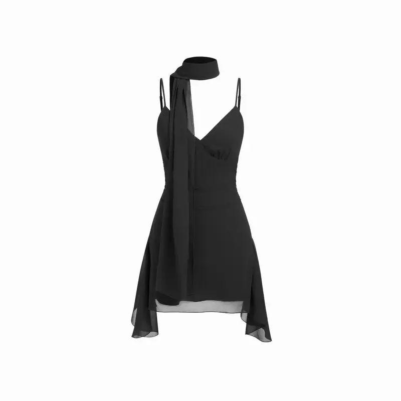 neck scarf mini dress - TikTok Shop neck scarf mini dress - TikTok Shop