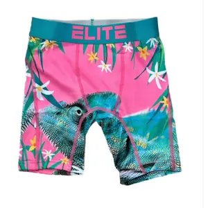 Elite Athletic Underwear - Pink Design with Floral and Lizard Print, Comfortable Fit, Ideal for Active Wear