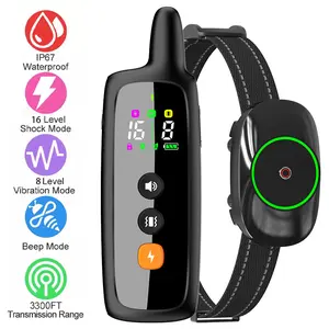 Up to 3300ft Shock Collar for Dogs,Rechargeable 4 Modes Electric Training Collar with Remote, 26inch Adjustable Strap for Small Medium Large Dogs with Beep, Vibration, Safe Shock Modes (10-140 Lbs)