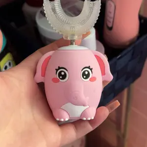 Kids U Shaped Electric Toothbrush Children Rechargeable Sonic Toddler Toothbrush baby Electric toothbrushes with1-4 Brush Heads Full Mouth 6 Cleaning Modes Oral hygiene Cleansing tiktokshopbacktoschool,back to school,back to school haul