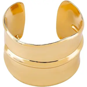 Chunky Cuff Bangle Bracelets for Women Geometric Opening Bracelet Irregular Minimalist Statement Bracelets Open Wide Bangle Arm Cuff Upper Arm Punk