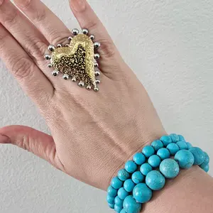 Mirsa Ring – Stainless Steel 💛 size 7