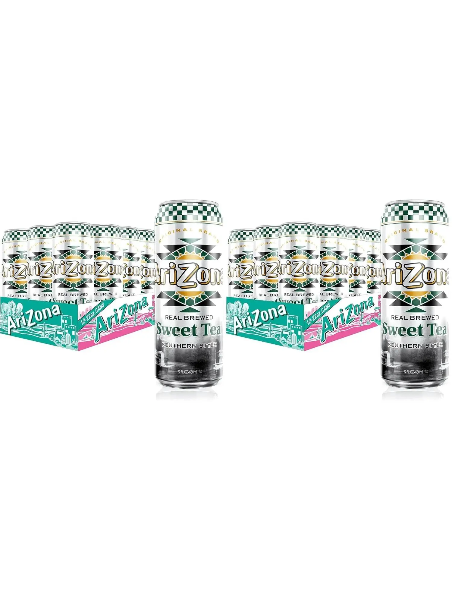 AriZona Green Tea with Ginseng and Honey - Big Can, 22 Fl Oz (Pack of 12)