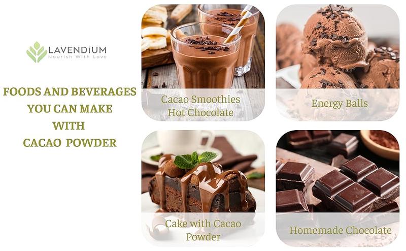 FreshDrinkUS 25oz (1.56 lbs) Cacao Powder, 100% Natural & Pure Cacao Powder, Unsweetened Cacao Powder, Rich Chocolate Flavor, Perfect for Baking & Smoothies, Non-GMO, Gluten-Free, Chocolate Beverage