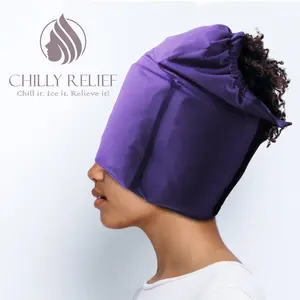 Chilly Relief 360° Migraine Relief Headache Cap Hot & Cold Therapy Ice Pack Hat for Migraines Stress Fever & Dark Circles for Women & Men Soothing Full-Head Coverage