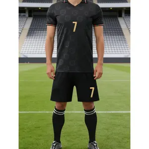 Portugal #7 Black Gold Streetwear Soccer Jersey – Must-Have for Supporters
