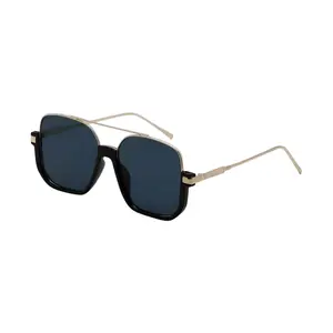 Mad Shade Double Bridge Round Square Sunglasses #55