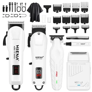 Barber-Grade 5-Piece Cordless Grooming Gift Set｜LED Display & Smooth Anti-Tangle Trimming, All-in-One for Hair & Beard. A Premium Choice for Boyfriend/Husband