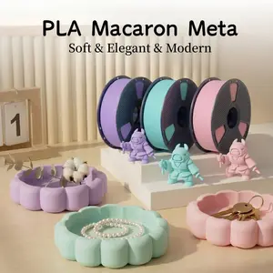 SUNLU PLA Meta 3D Printer Filament - 1KG Macaron Colors, PLA Based, Fast Print, Glossy Finish, Low Warpage - 3D Printing Supplies for Computers & Office Equipment