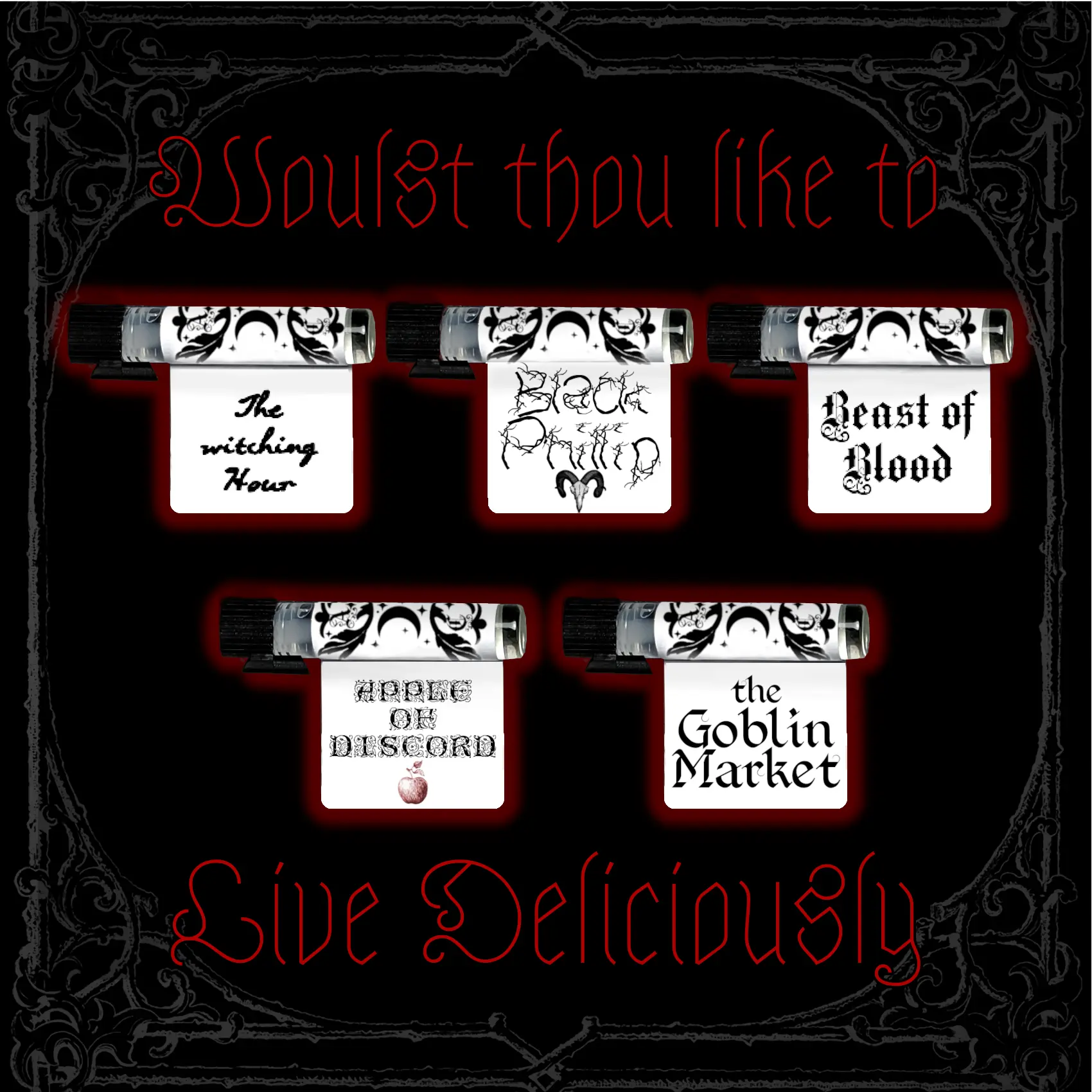 LIVE DELICIOUSLY Perfume Oil Sample Pack Scented Oil Perfume