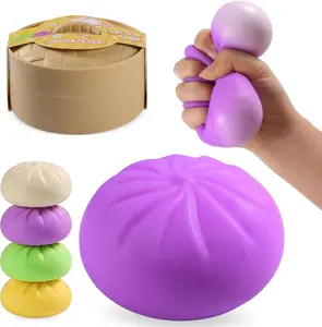 Dumpling Squishy Mystery Box Dumplings Squeeze Stress Balls for Kids & Adults Sensory Fidget Toys for Anxiety Relief Crazy Fun Squishy Dumpling Ideal Gift for BoysGirls,Teens Purple