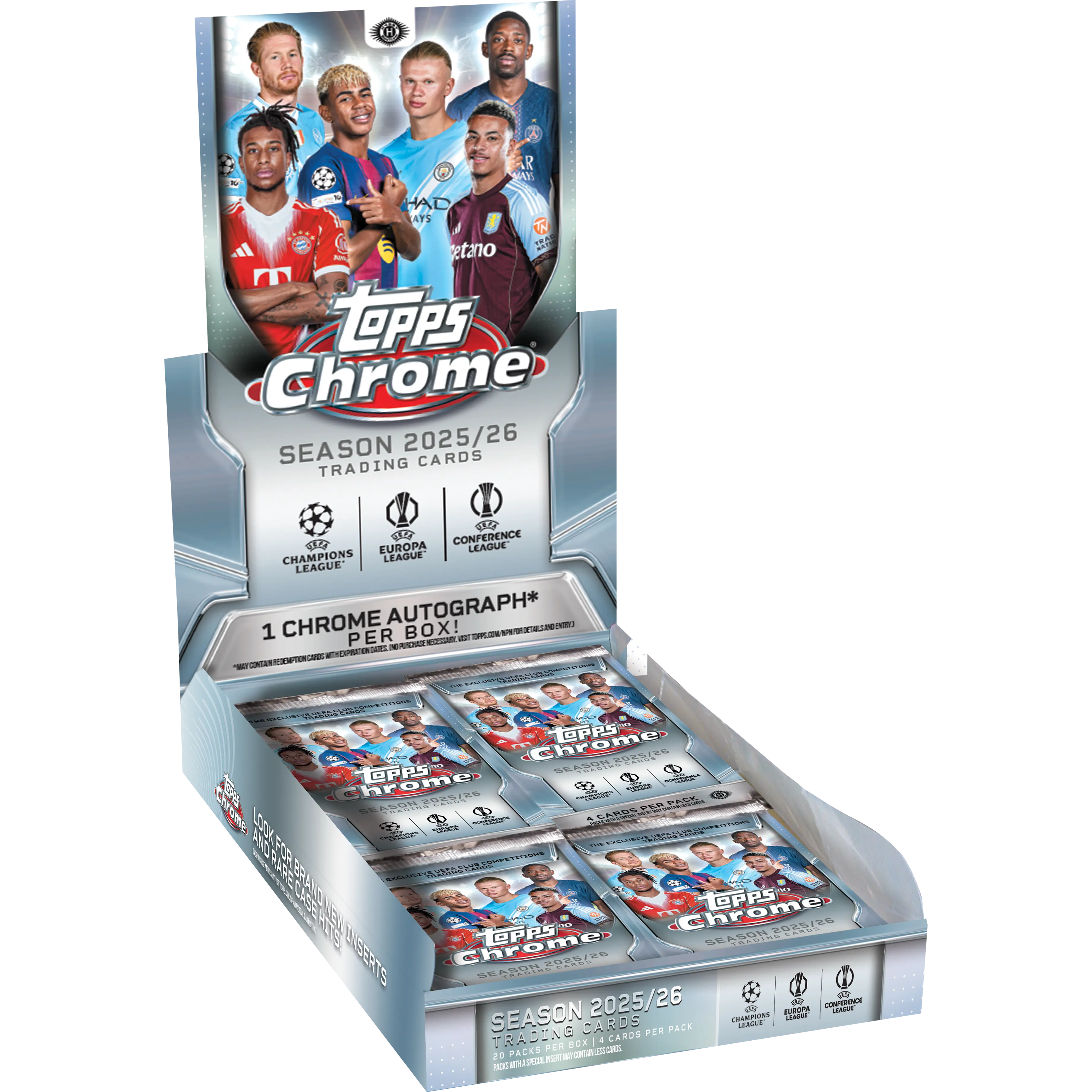 2025-26 Topps Chrome UEFA Club Competitions Soccer Hobby Box