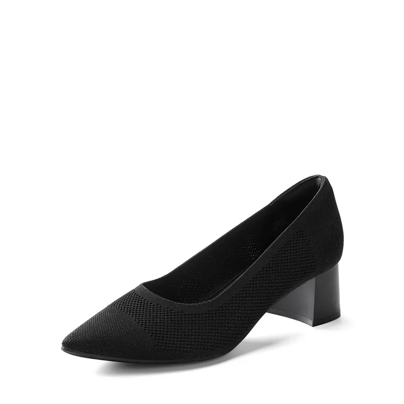 Sustainable Knit Block Heels,summervibes
