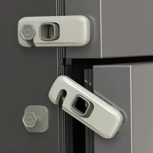 5pcs Youngsters Safety Locks for Fridge, Cabinets & Drawers - Easy Install No-Drill, PVC, Strong Adhesive - Perfect for Youngsters Protection
