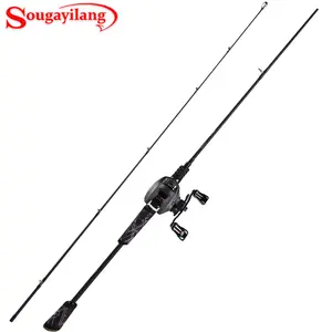 Sougayilang Centron Fishing Rod and Reel Combo - Baitcasting Gear with IM6 Graphite Blanks, Ceramic Rings - Perfect for Bass Fishing - EVA Handles & Durable Design