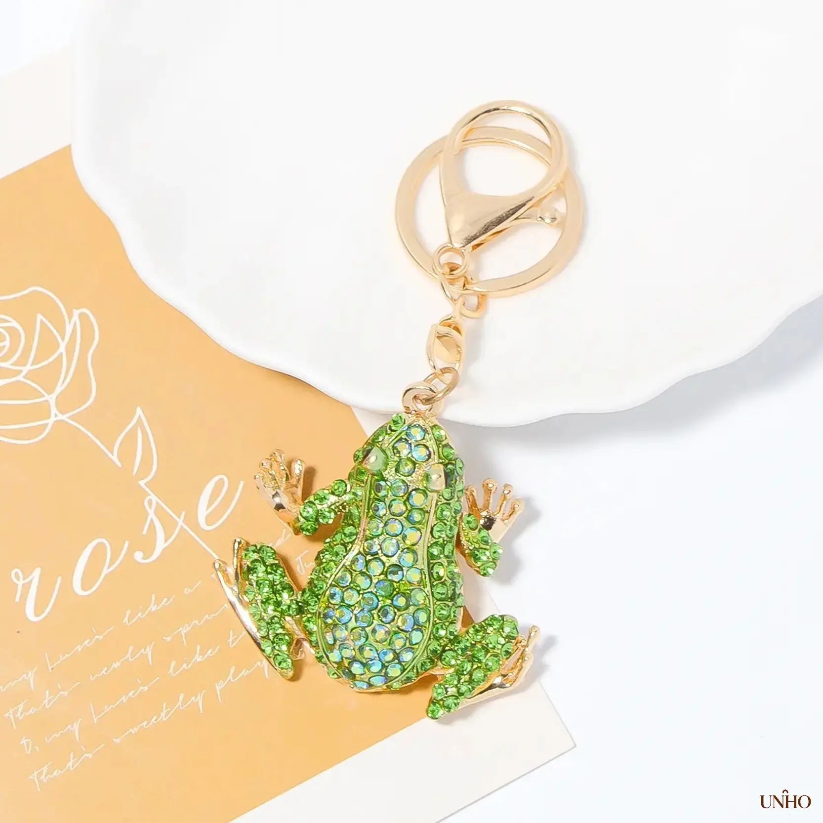 Summer Rhinestone Frog Alloy Key Ring Bag Charm, Sparkly Animal Pendant, Versatile Fashion Decor Accessory For Handbags And Car Keys Daily Styling