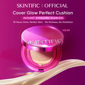 [NEW SHADE LAUNCH] SKINTIFIC Cover Glow Perfect Pink Cushion 11g Radiant Hydrated Flawless 10 Hours Glow Perfect Skin No Dullness No Oxidation
