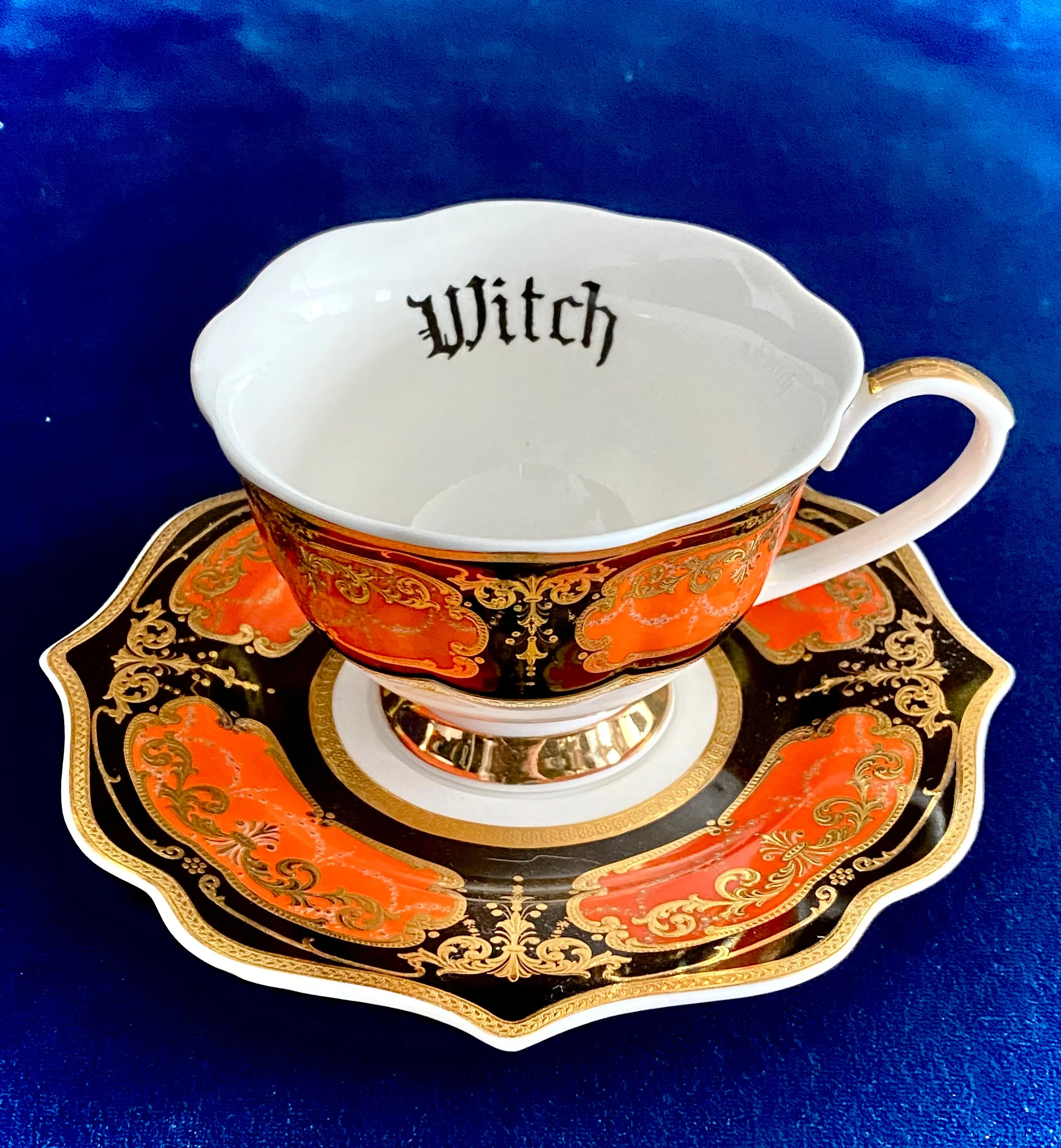 Halloween Witch teacup and saucer
